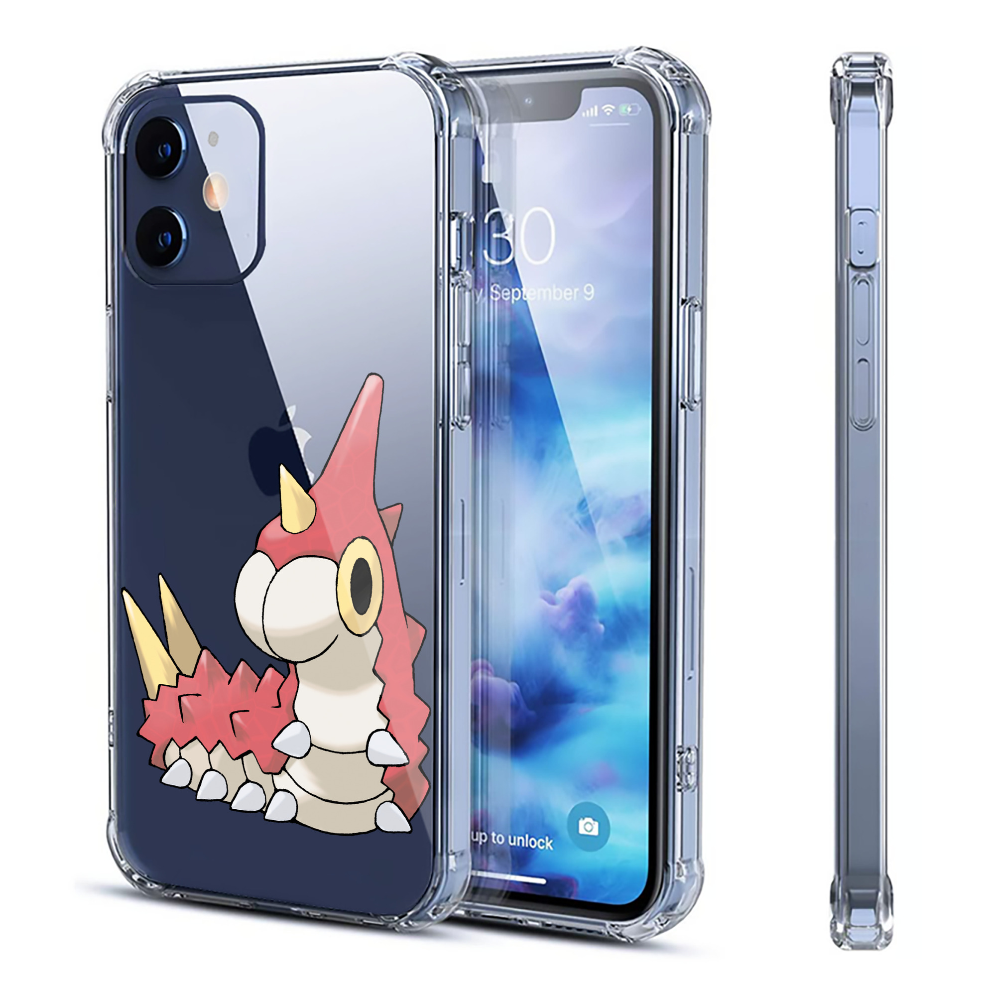 （画像用） ポケットモンスター Pokémon 【iPhone 12シリーズ対応】透明スマホケース（クリアソフトケース）